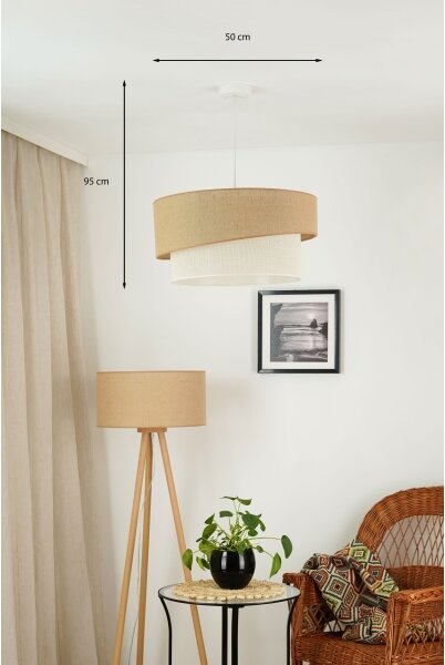 Brilagi - Luster na lanku SHINE 1xE27/15W/230V pr. 50 cm béžová/krémová