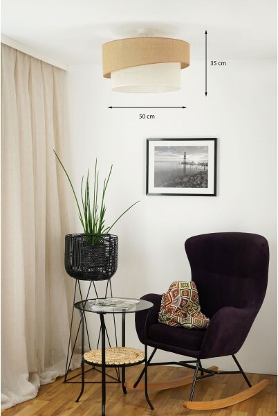 Brilagi - Prisadený luster SHINE 1xE27/15W/230V pr. 50 cm béžová/krémová