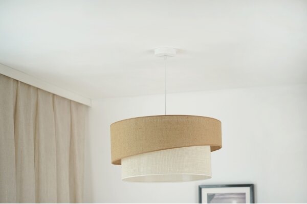 Brilagi - Luster na lanku SHINE 1xE27/15W/230V pr. 50 cm béžová/krémová