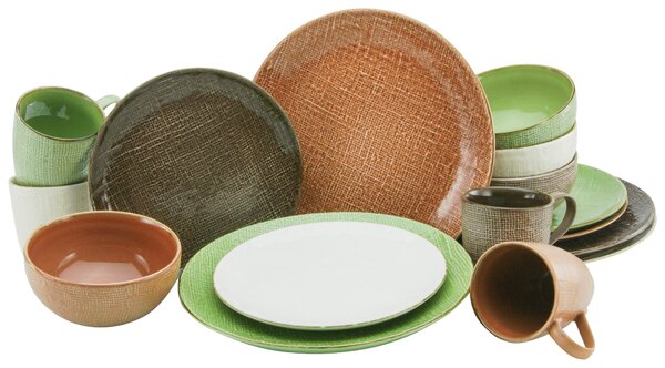KOMBINOVANÝ SERVIS, 16-dielne, kamenina Creatable - Online Only bytové doplnky, Online Only