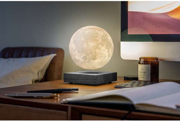 Čierna svetelná dekorácia do zásuvky ø 12 cm Moon – Gingko