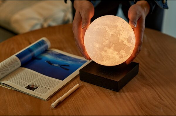Čierna svetelná dekorácia do zásuvky ø 12 cm Moon – Gingko