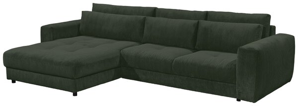 ROHOVÁ SEDAČKA, textil, kompozitné drevo, tmavozelená MID.YOU - Sedačky, Online Only