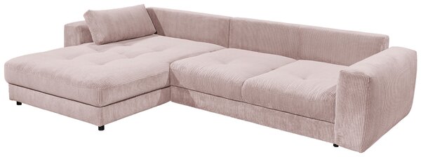 ROHOVÁ SEDAČKA, textil, kompozitné drevo, svetloružová MID.YOU - Sedačky, Online Only