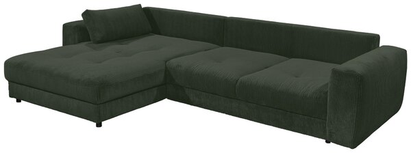 ROHOVÁ SEDAČKA, textil, kompozitné drevo, tmavozelená MID.YOU - Sedačky, Online Only