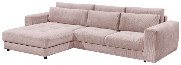 ROHOVÁ SEDAČKA, textil, kompozitné drevo, svetloružová MID.YOU - Sedačky, Online Only