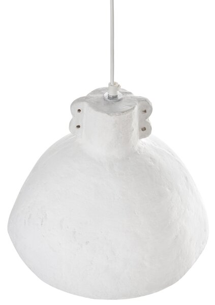 Závesná lampa biela papier-mâché ručne vyrobené tienidlo moderný štýl obývačka jedáleň