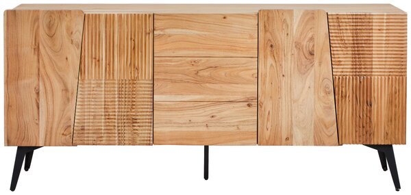 ŠIROKÁ KOMODA, akácia, čierna, farba akácie, 170/76/40 cm Livetastic - Online Only drobný nábytok, Online Only