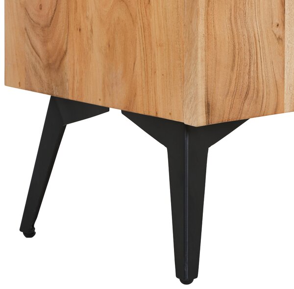 ŠIROKÁ KOMODA, akácia, čierna, farba akácie, 170/76/40 cm Livetastic - Online Only drobný nábytok, Online Only