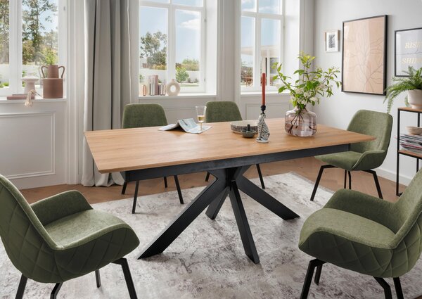 JEDÁLENSKÝ STÔL, hnedá, 160/90/75 cm P & B - Stoly, Online Only