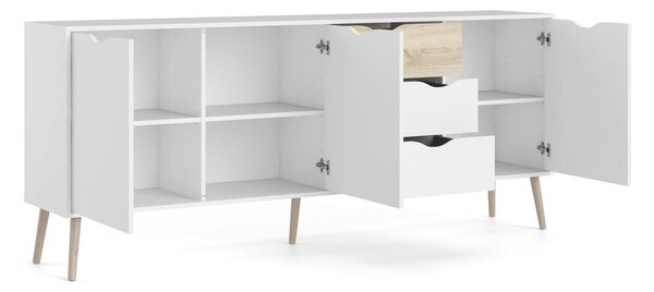 Biela komoda 196x82x39 cm Oslo – Tvilum