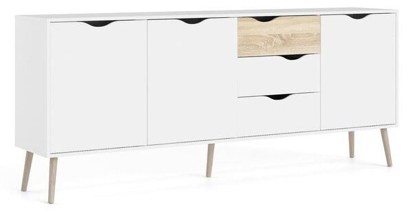 Biela komoda 196x82x39 cm Oslo – Tvilum