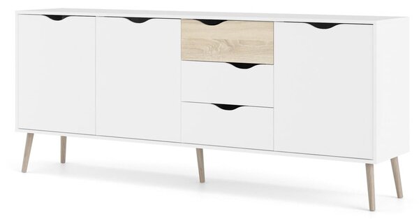 Biela komoda 196x82x39 cm Oslo – Tvilum