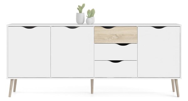 Biela komoda 196x82x39 cm Oslo – Tvilum