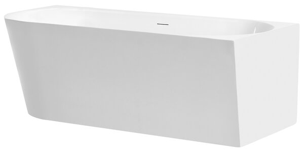 Rohová vaňa ľavostranná lesklá biela akrylátová 170 x 79 cm klasická povrchová úprava moderný štýl kúpeľňa