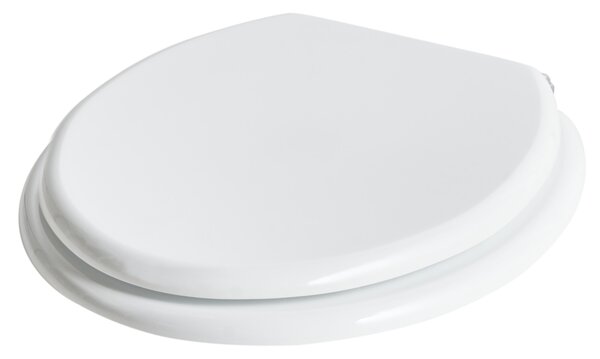 WC doska s pomalým sklápaním biela MDF lesklý povrch 46 x 38 cm ľahko odnímateľná kúpeľňové doplnky tradičný štýl kúpeľňa toaleta
