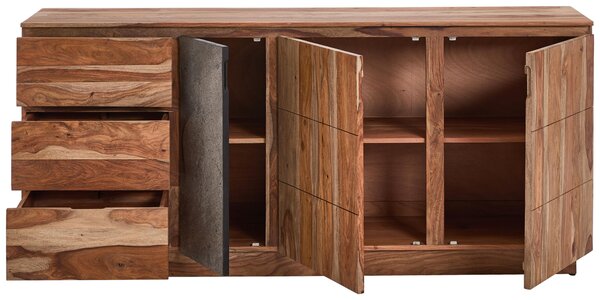 ŠIROKÁ KOMODA, akácia, indický palisander, prírodná farba, 190/85/42 cm Livetastic - Online Only drobný nábytok, Online Only