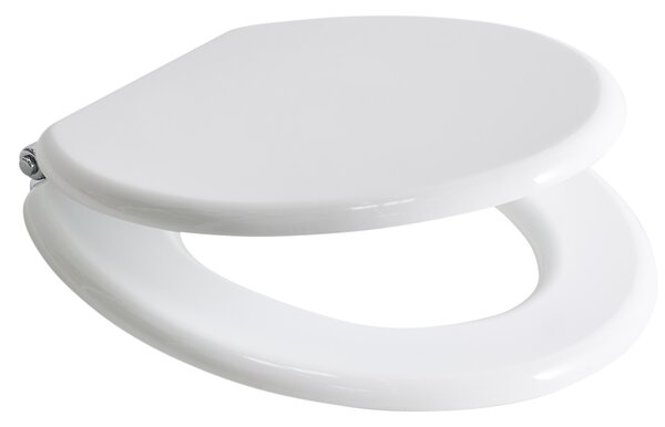 WC doska s pomalým sklápaním biela MDF lesklý povrch 46 x 38 cm ľahko odnímateľná kúpeľňové doplnky tradičný štýl kúpeľňa toaleta