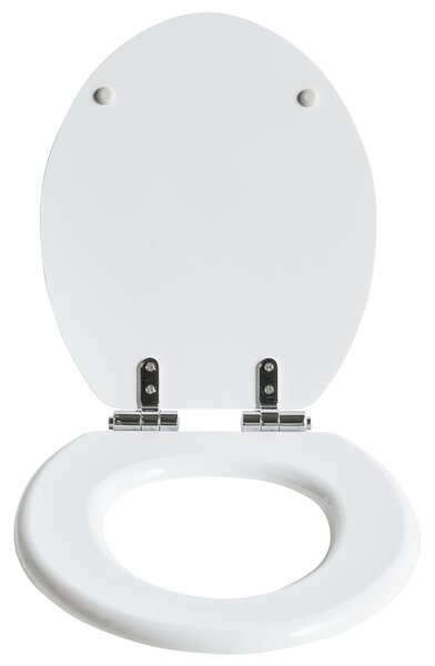 WC doska s pomalým sklápaním biela MDF lesklý povrch 46 x 38 cm ľahko odnímateľná kúpeľňové doplnky tradičný štýl kúpeľňa toaleta