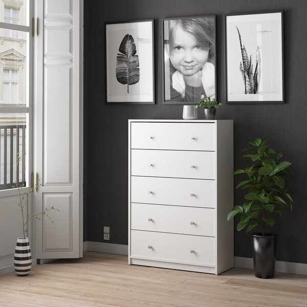 Biela komoda 72x108x30 cm May – Tvilum