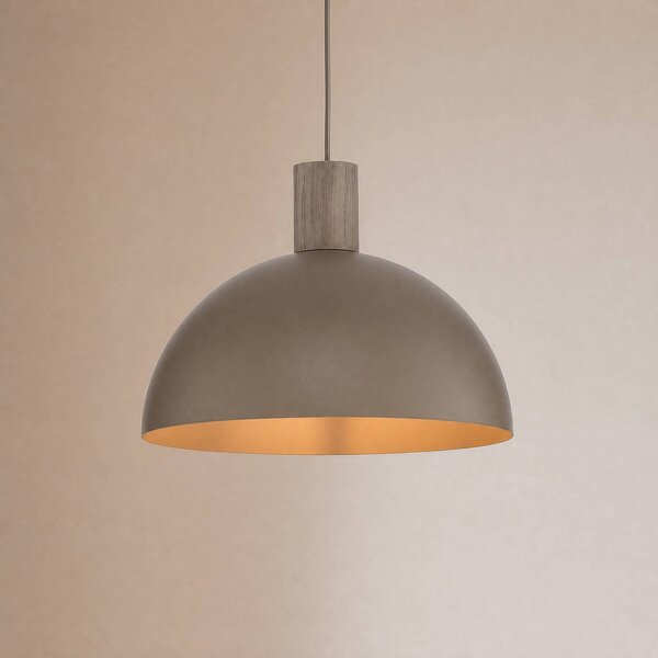 TK Lighting Závesné svietidlo Oslo, piesková farba, kov, Ø 34 cm, E27, Krémová / jantárovo žltá, Obývacia izba / jedáleň, kov, Moderný, Závesné svietidlo