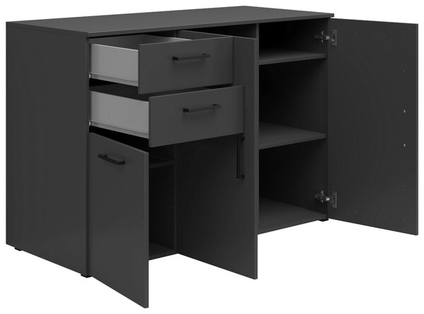 KOMODA, grafitová, 120/83/52 cm Carryhome - Komody
