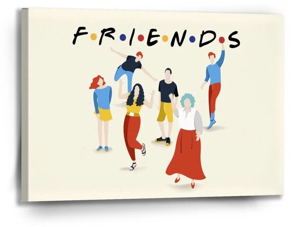 Sablio Obraz Seriál Priatelia FRIENDS Postavy - 90x60 cm