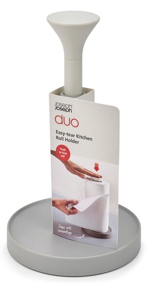 Sivý plastový stojan na papierové utierky ø 16 cm Duo – Joseph Joseph