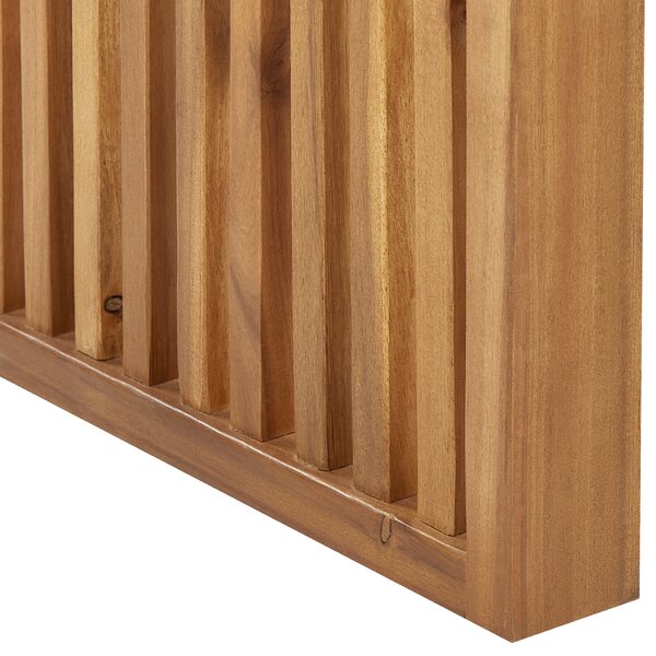 Záhradný jedálenský stôl svetlé akáciové drevo 180 x 90 cm obdĺžnikový tvar pre 6 osôb moderný rustikálny štýl interiér exteriér