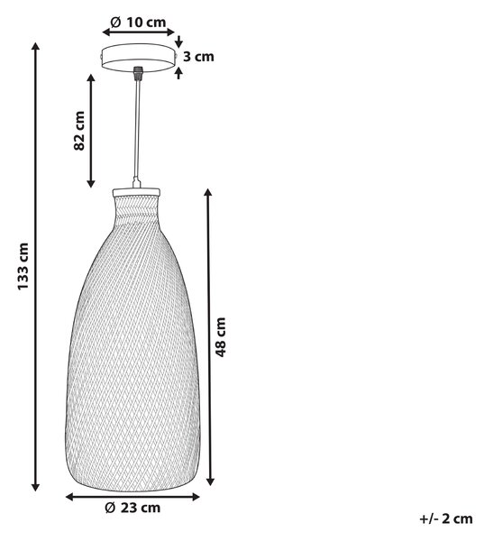 Závesná lampa svetlé drevo béžová otvorené bambusové tienidlo boho dizajn osvetlenie do interiéru