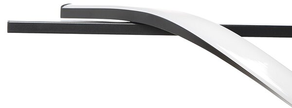 Závesná lampa čierne kovová s LED svetlami v tvare špirály moderné elegantné závesné svietidlo