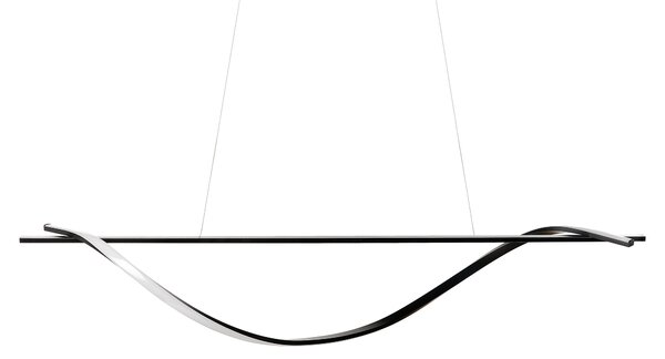 Závesná lampa čierne kovová s LED svetlami v tvare špirály moderné elegantné závesné svietidlo