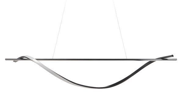 Závesná lampa čierne kovová s LED svetlami v tvare špirály moderné elegantné závesné svietidlo