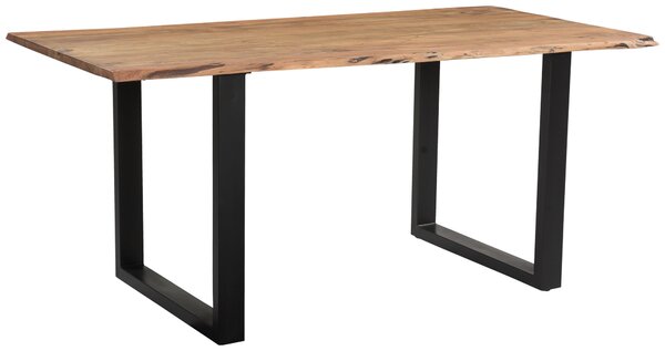 JEDÁLENSKÝ STÔL, akácia, čierna, farba akácie, 160/85/76 cm Linea Natura - Obývacie zostavy