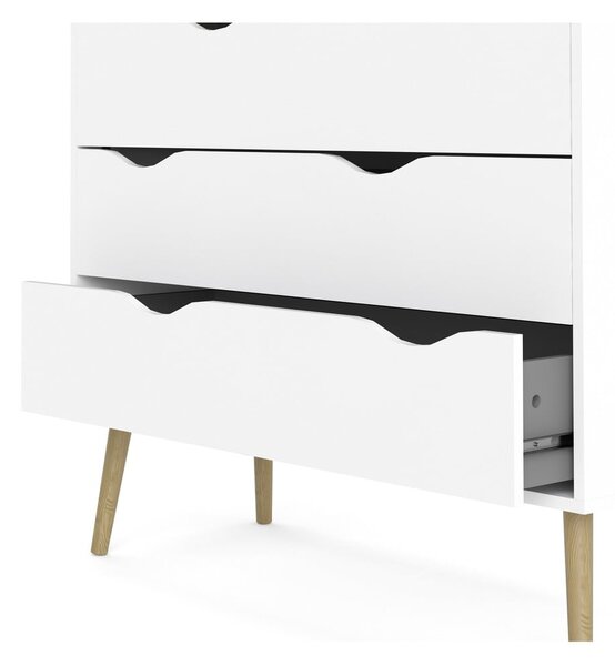 Biela komoda Tvilum Oslo, 99 x 101 cm