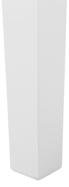 Jedálenský stôl biela svetlohnedá kaučuk 120/160 x 75 cm pre 6 osôb rozkladacia vrchná doska moderný škandinávsky štýl kuchyňa jedáleň