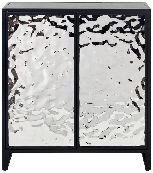 KOMODA, čierna, strieborná, 80/88/31 cm MID.YOU - Komody, Online Only