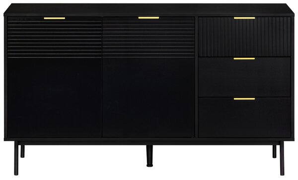 ŠIROKÁ KOMODA, čierna, 140/80/40 cm Livetastic - Online Only drobný nábytok, Online Only