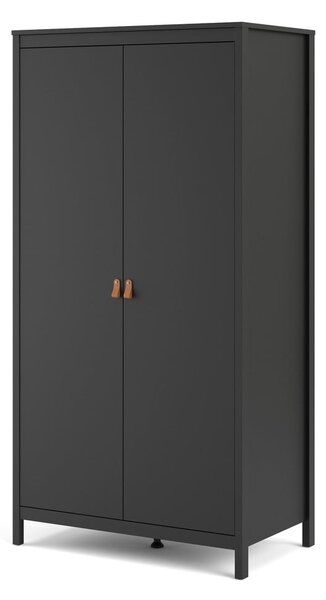 Čierna šatníková skriňa 102x199 cm Madrid – Tvilum