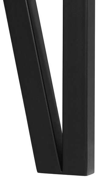 Jedálenský stôl svetlé drevo MDF doska čierne kovové nohy 150 x 90 cm obdĺžnikový moderný industriálny štýl
