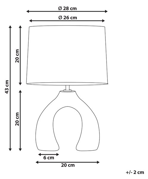 Stolná lampa zelený keramický podstavec biele tienidlo bavlna polyester minimalistický dizajn