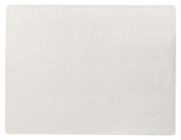Prikrývka na posteľ biela 150 x 200 cm polyesterová umelá kožušina vzorovaná deka klasický dizajn spálňa
