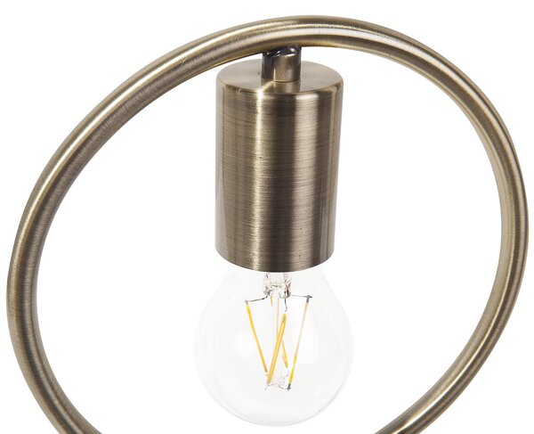 Stolná lampa mosadzná kov syntetický materiál betónový podstavec 40 cm moderný industriálny štýl obývačka spálňa