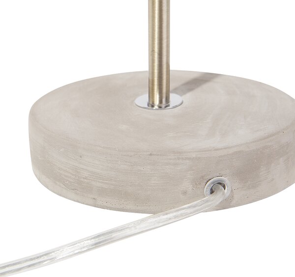 Stolná lampa mosadzná kov syntetický materiál betónový podstavec 40 cm moderný industriálny štýl obývačka spálňa