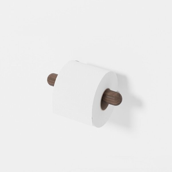 Nástenný držiak na toaletný papier z orechového dreva Wireworks Yoku
