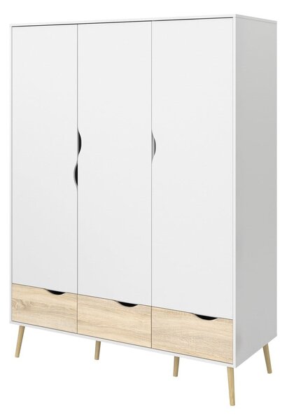 Biela šatníková skriňa Tvilum Oslo, 147 x 200 cm