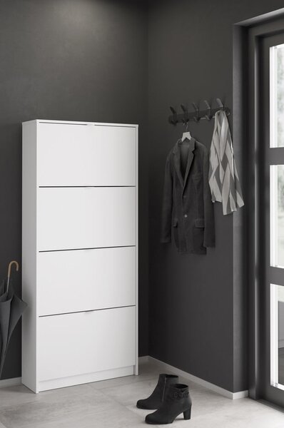 Biela výklopná skrinka na topánky Shoes – Tvilum