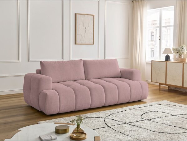 Ružová rozkladacia/s úložným priestorom pohovka 251 cm Fuji – Bobochic Paris