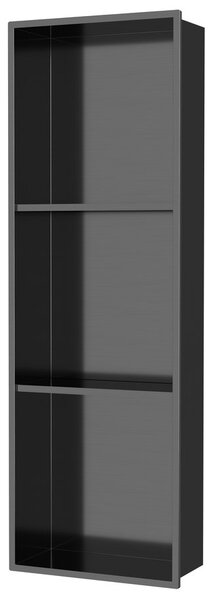 Polysan Polysan, INSERTA zapustená polica do obkladu, 270x810 mm, nerez, antracitová, 1301-27B