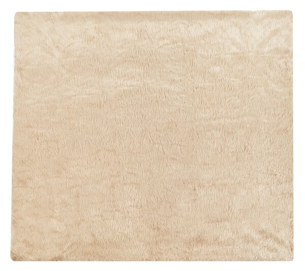 Prikrývka na posteľ svetlohnedá 200 x 220 cm umelá kožušinová deka textilné doplnky do spálne